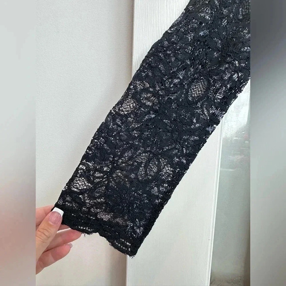 Banana Republic L'Wren Scott Collection Navy Lace Metallic Dress Size 4 NWT - Picture 10 of 15